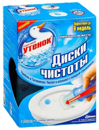 Средство для мытья унитазов: Стикер чистоты Туалетный Утенок 6 штук в упаковке 91751_1