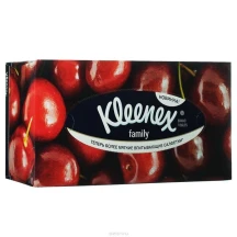 Серветки KLEENEX Family 2 шари, білі, 150 штук у картонному боксі, 216 х 216 мм 9480400