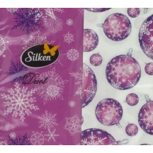 Серветки паперові SILKEN Decor 3-шарові 20 штук, асорті 02440....