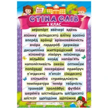 Плакат Ranok "Стіна слів 4 клас" Плакати в кожний кабінет НУШ 15104150У