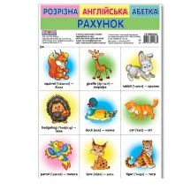 Роздавальний розрізний матеріал Ranok "Англійська абетка та рахунок", 36 карток 13106044У