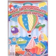 Картон цветной А4 9 цветов, 170г/м2, двусторонний Рюкзачек УП-74