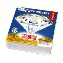 Бумага для записи Crystal 85 х 85 мм х 400 листов, клееный, цвет белый 33.47
