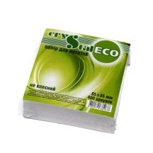 Папір для запису Crystal Eco 85 х 85 мм х 400 аркушів, колір білий, не клеєний 33.67