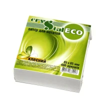 Папір для запису Crystal Eco 85 х 85 мм х 400 аркушів, колір білий, клеєний 33.68