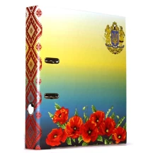Папка - реєстратор А4 ITEM 50 мм "Вишиванка", металевий кант, РР покриття іТЕМ052L/VS
