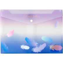 Папка на кнопці A4+ Axent, пластик, Colourful Feather 03 1432-93-A