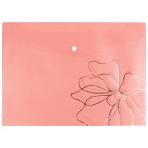 Папка на кнопці Axent A4+, пластик 180 мкн, Peachy Mood 04 1495-28-A