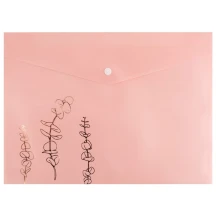 Папка Axent A5+ на кнопці, пластик 180 мкн, Peachy Mood 02 1496-26-A