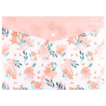 Папка на кнопці Axent A5+, пластик 180 мкн, Peachy Mood 01 1496-25-A
