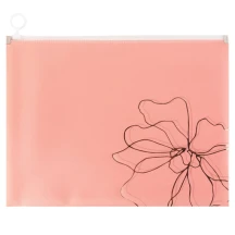 Папка Axent A4+ на блискавці zip-lock, пластик, Peachy Mood 04 1497-28-A
