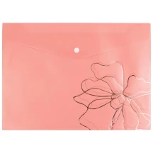 Папка Axent A5+ на кнопці, пластик 180 мкн, Peachy Mood 04 1496-28-А