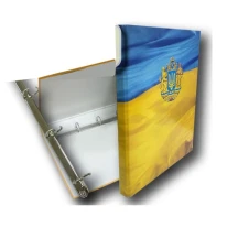 Папка реєстратор А4 ITEM 25 мм, 4 кільця, РР покриття (Державна символіка) 357/UA