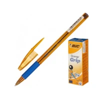 Ручка кулькова BIC Orange Grip 0,8 мм колір синій, корпус прозорий кольоровий пластик 811926_1