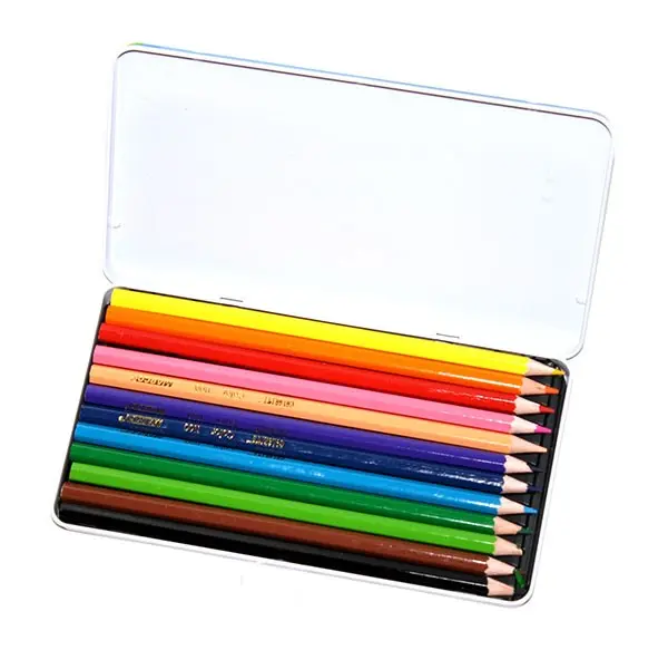 Олівці кольорові Marco Colorite 12 кольорів, 2,9 мм, шестигранні, металева коробка 1100-12TN — фото 2