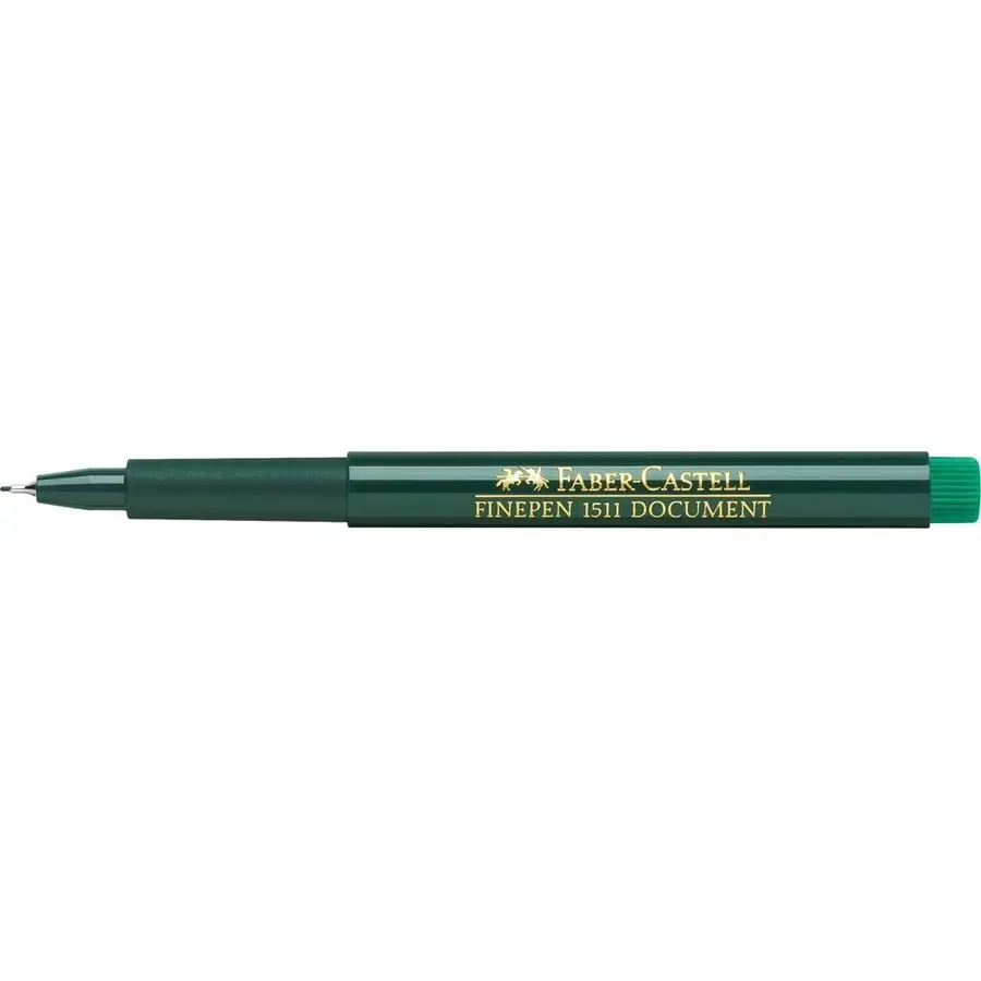 Ручка лінер Faber-Castell FinePen 0,4 мм колір зелений 151163 — фото 2