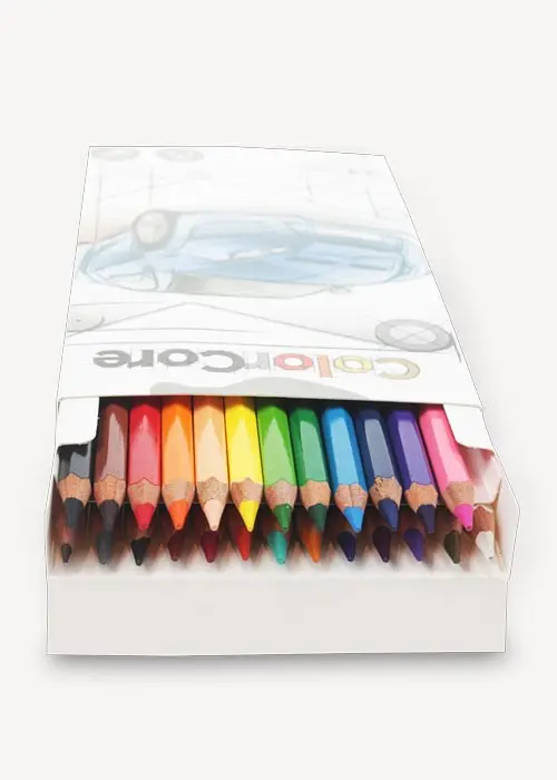 Олівці кольорові Marco ColorCore, 24 кольори, шестигранні, картонна коробка 3000-24CB-A — фото 2