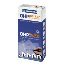Маркер перманентний червоний Centropen OHP S 0,3 мм, тонкий пишучий вузол, спиртова основа 2634/02 — фото 2