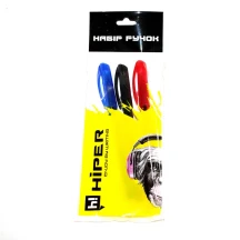 Набір ручек гелевих Hiper Oxy Gel 0,6 мм, колір чорний, червоний, синій HG-190/3