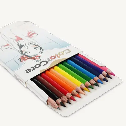 Карандаши цветные Marco ColorCore 12 цветов, круглые, d=4 мм, картонная упаковка 3130-12CB-B — фото 2