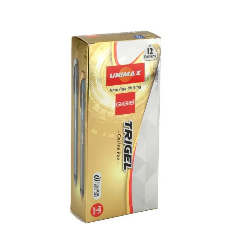 Ручка гелевая цвет золотой, Unimax Trigel-2 1,0 мм UX-131-35 Ручка гелевая цвет золотой, Unimax Trigel-2 1,0 мм UX-131-35 — фото 3
