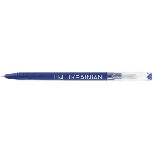 Ручка кулькова, колір синій, Axent Direkt "I'm ukrainian" 0,5 мм AB1002-01-02-A — фото 3