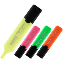 Набір маркерів текстових Axent Highlighter  4 штуки, 1-5 мм, клиноподібний вузол, колір неон 2531-40-A