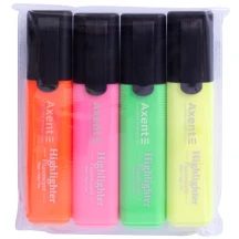 Набір маркерів текстових Axent Highlighter  4 штуки, 1-5 мм, клиноподібний вузол, колір неон 2531-40-A — фото 2