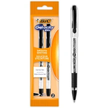 Ручка кулькова Bic Gel-ocity Stic 0.5 мм, колір чорний, 2 штуки в блістері