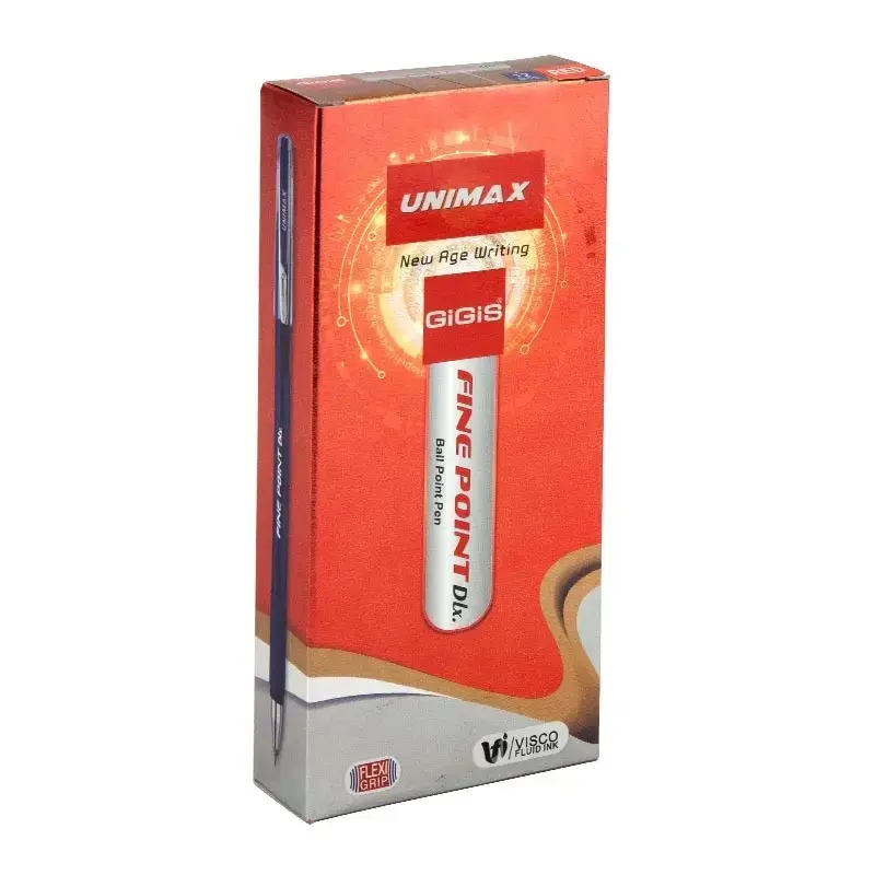 Ручка кулькова Unimax Fine Point Dlx 0,7 мм, колір стрижня червоний UX-111-06 — фото 3