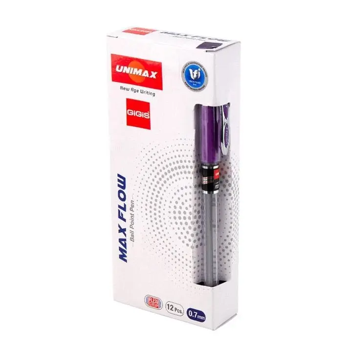Ручка кулькова колір фіолетовий, Unimax Max Flow 0,7 мм UX-117-11 — фото 2