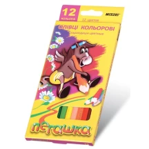 Олівці кольорові Marco Пегашка 12 кольорів,  короткі 1010H-12CB