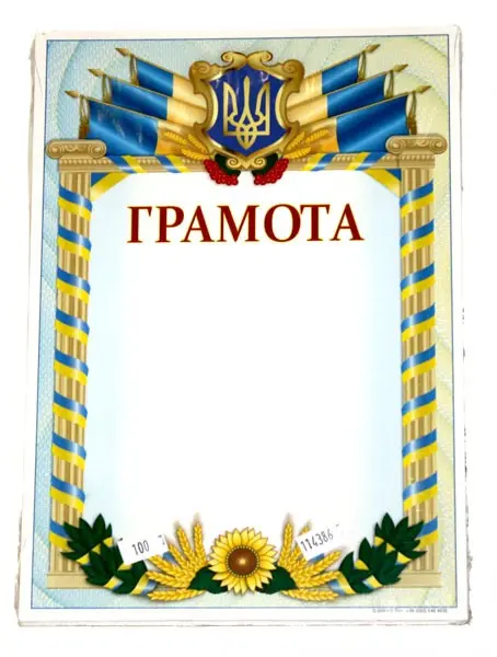 Грамота А4 Апельсин крейдована, мінімальна упаковка 100 штук, ціна за 1 штуку, асорті ГВ-01-... — фото 2