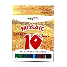 Пластилін Western Industrial Group "Mosaic" 10 кольорів, 200 г + стек 331047/M