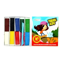 Пластилин восковый Travel Kids (чистые руки) 10 цветов, 120 г 331010/TK — фото 2