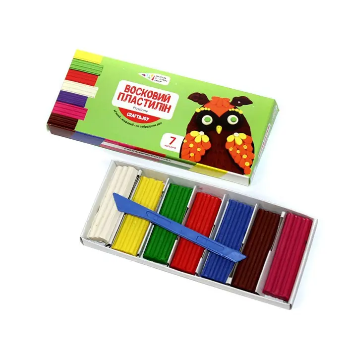 Пластилін восковий Craft&Joy (чисті руки) 7 кольорів, 84 г 331015/Cr — фото 2