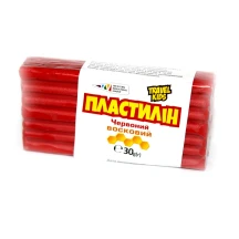 Восковий пластилін Travel Kids 30 г, колір червоний, бокс 12 штук, ціна за 1 штуку 333103