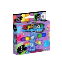 Крейда Danko Toys для малювання на асфальті тонка, 8 кольорів в картонній коробці MEL-02-02U