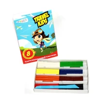 Пластилін восковий Travel Kids (чисті руки) 8 кольорів, 96 г 331009/TK