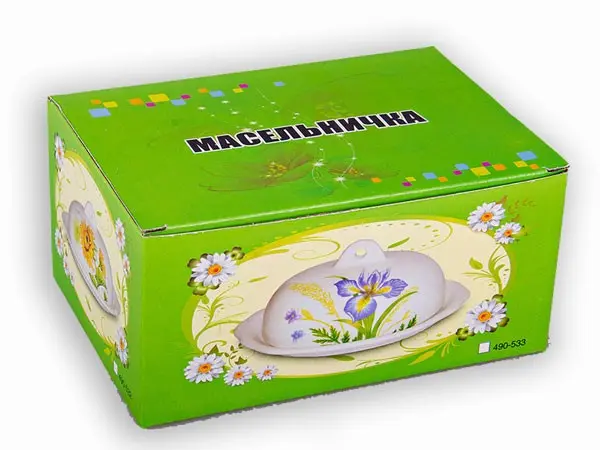 Маслянка керамічна, малюнок асорті 490-531,532,533,534 — фото 2