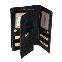 Портмоне ENRICO BENETTI LEATHER горизонтальное с отделением на молнии, 17 х 10 х 3 см, кожа, черное Eb67014001 — фото 2