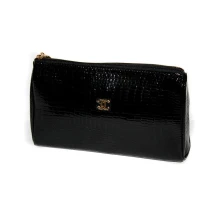 Косметичка Chanel на блискавці, шкіра, колір червоний 9016
