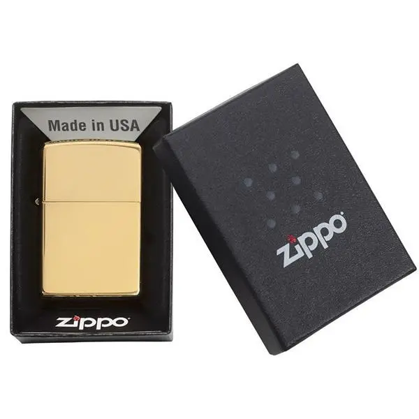 Запальничка ZIPPO SOLID BRASS WO/SB  у коробці 254 B — фото 4