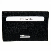 Кредитниця NERI-KARRA чорна, шкіряна  на 10 карток 0134.05.01