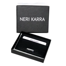 Кредитниця NERI-KARRA чорна, шкіряна  на 10 карток 0134.05.01 — фото 3