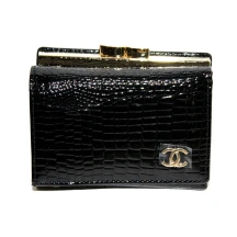 Гаманець жіночий Chanel  шкіра, колір чорний 9008