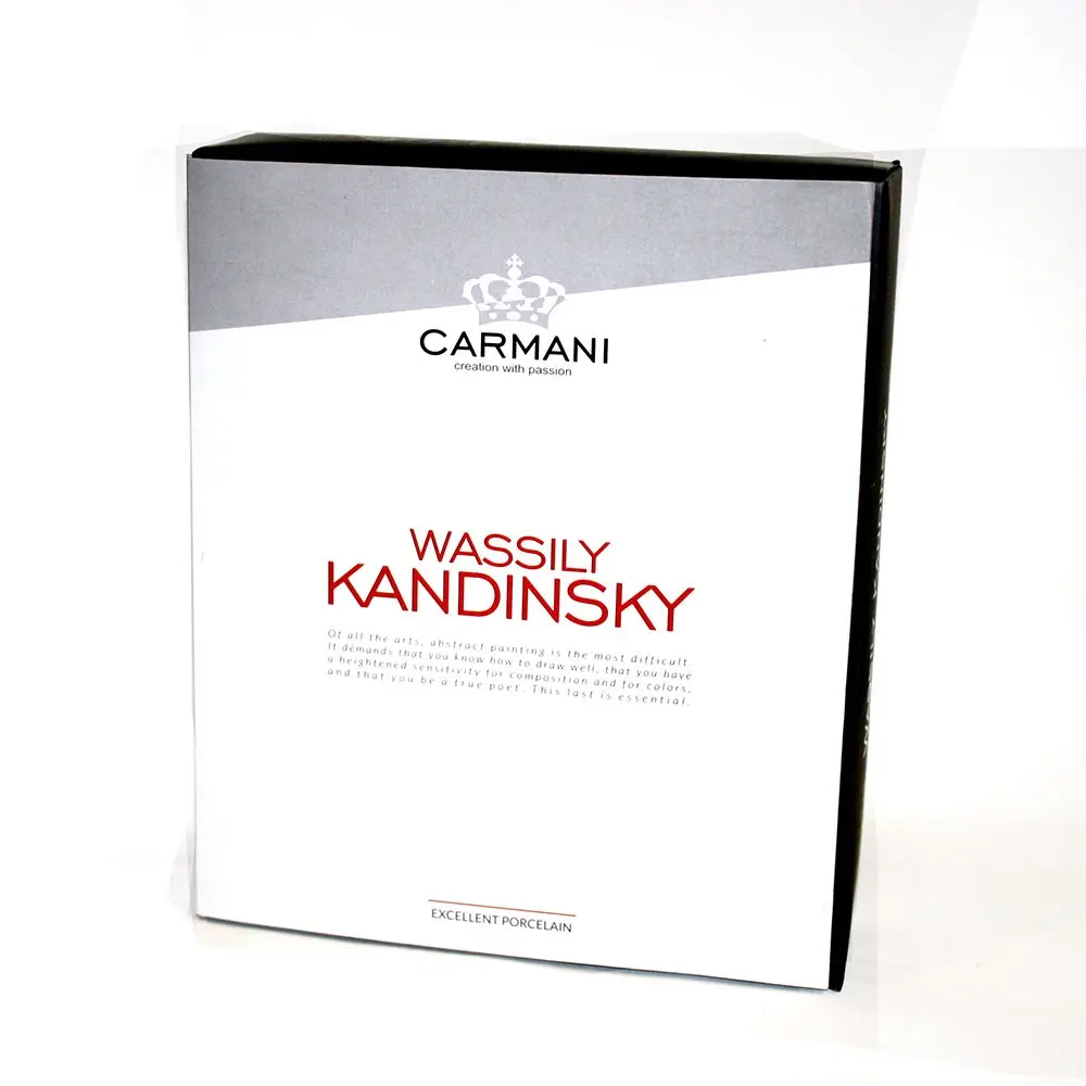 Набір 2 кружки з блюдцем фарфорові CARMANI В.Кандинський "Домінуюча крива" 120 мл 046-0102 — фото 2