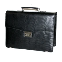 Портфель F.Brand, колір чорний, шкіра 28-9876