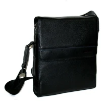 Сумка LUXON чоловіча, шкіряна, колір чорний 23 × 27 × 6 см 3491-3
