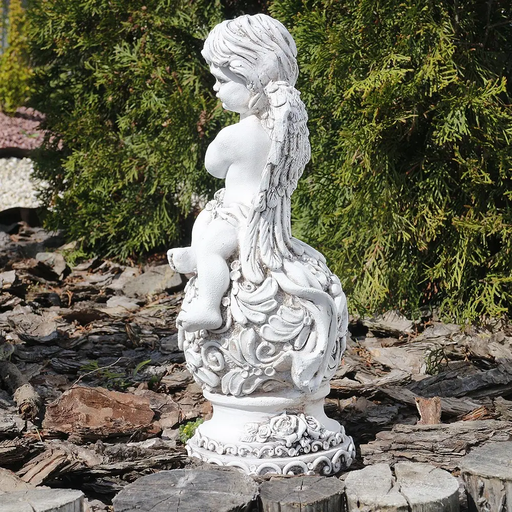 Фігура Ангел з арфою, світиться в темряві, h=34 см СП505-4 св — фото 2